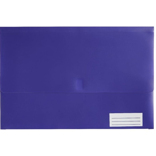 Document Wallet FC Polypick Marbig 2011019 Purple Foolscap