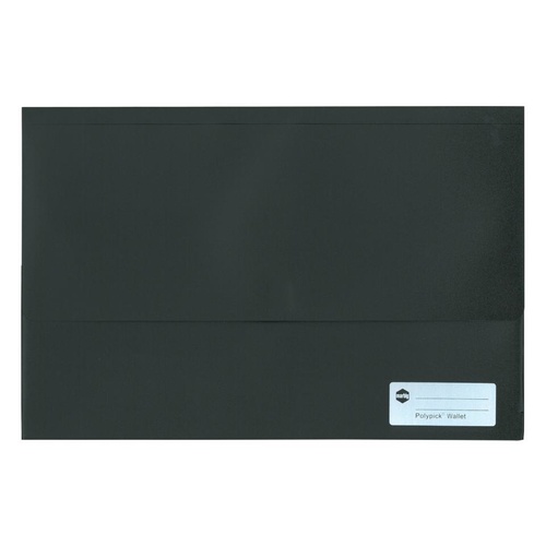 Document Wallet FC Polypick Marbig 2011002 Black Foolscap