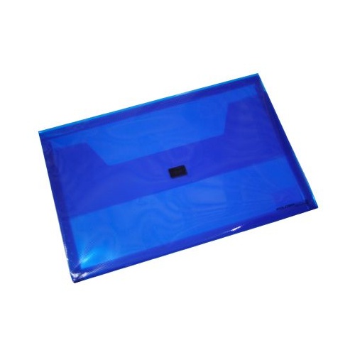 Document Wallet FC velcro Foldermate Polyprop 399B Blue #28635