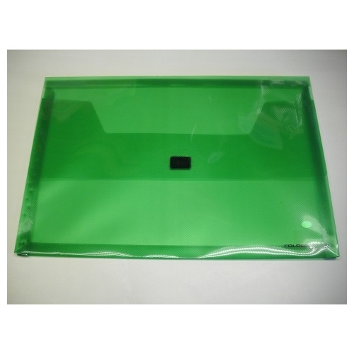 Document Wallet FC velcro Foldermate Polyprop 399G Green 28645