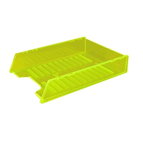 Desk Tray Italplast Multi Fit I60 Neon Yellow
