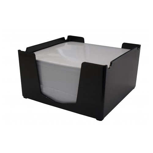 Memo Cube Holder Italplast with Plain Paper I130P Black