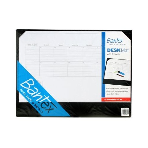 Desk Blotter Pad Black Bantex 4180 17 595x460mm Takes 4180