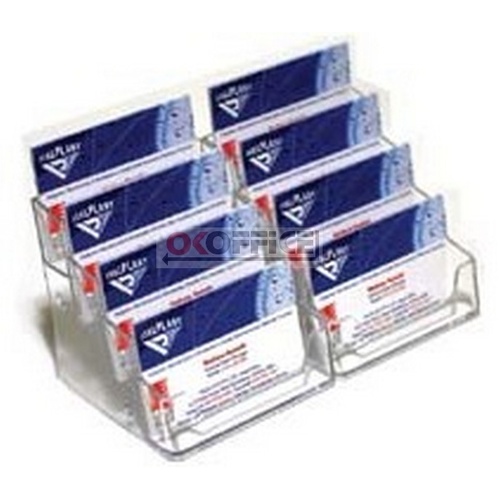 Business Card Stand 8 slot Clear - each 