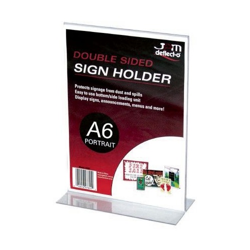 Stand Up Sign Holder Portrait A6 Deflecto 69001