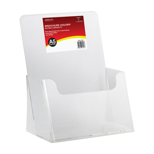 Brochure Holder A5 1 slot Portrait Extra Capacity Deflecto 39232