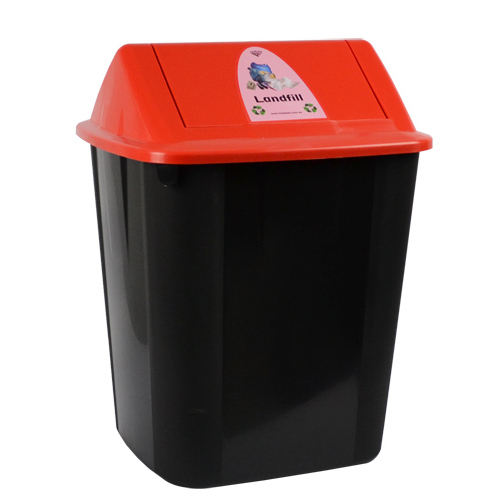 Waste Bin 32 Litre Separation Landfill #I184LF Italplast 320 (L) x 360 (W) x 520 (H) Red