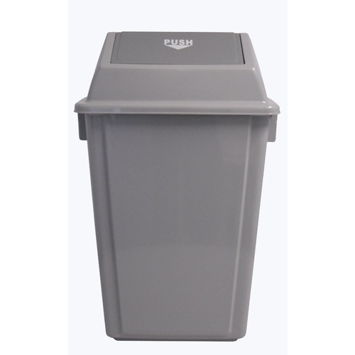 Swing Top Bin 58 Litre I183 GREY 335 (L) x 465 (W) x 755 (H) - each 