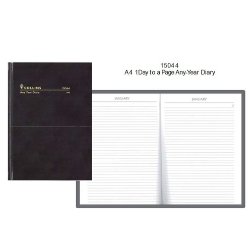 Diary Collins Any Year A4 1 day to page 146 15044 does not have times Undated  1dtp