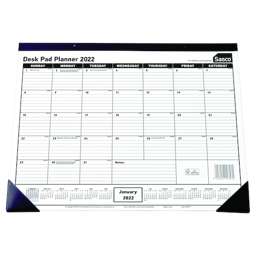 Desk Pad 2022 Planner 10550 Sasco Size: 555x430mm no country deliveries