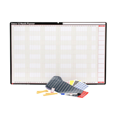  Year Planners 12 Month Undated 605x900mm Sasco 10470 