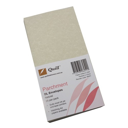 Envelope DL Quill Parchtone Natural 89gsm Pack 25