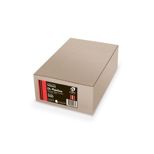 Envelope 110x220 DL [PrS] box 500 Olympic 142463 140068 White