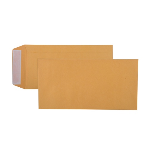 Envelope 235x120 DLX [PnS] Box 500 Cumberland 605322 Gold Strip Peel and Seal pocket * opens short side