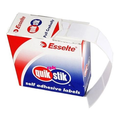 Label dispenser box 16x24mm White MR1624 80140RR Quik Stik - dispenser roll of 800 removable stickers