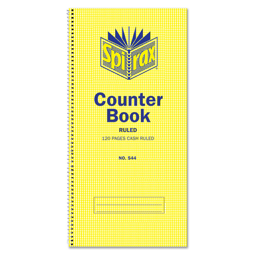 Counter Book Cash Ruled Pack 10 297x135mm Spirax 544 55234