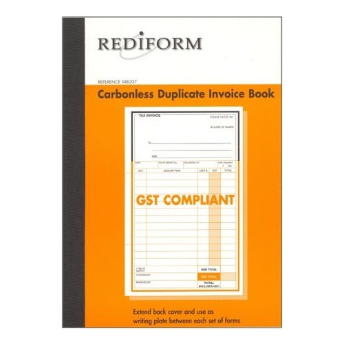 Rediform SRB207 8x5 Duplicate invoice book pack 5 212x147mm