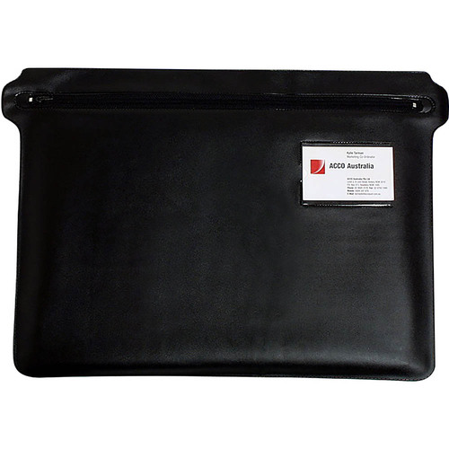 Convention Case PVC 450x305mm with Zip Marbig 9007002 Black 