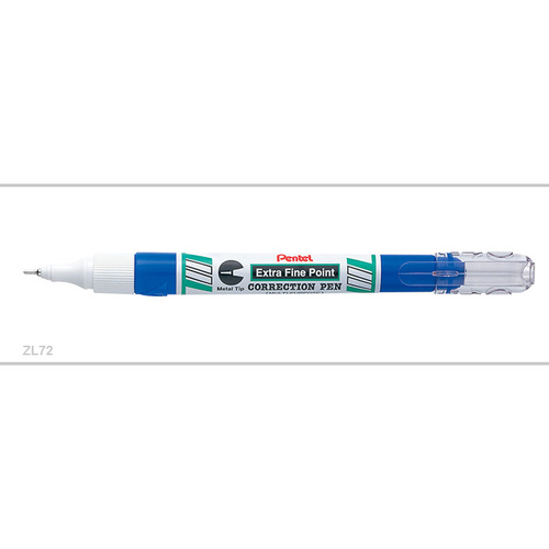 Correction Pen  Pentel ZL72W WHITE X-Fine Steel Point box 12 