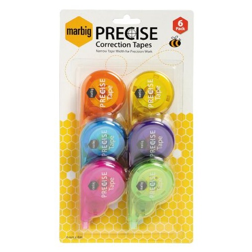 Correction  Tape 4mm x 8m Marbig Precise pack of 6 975198 975191
