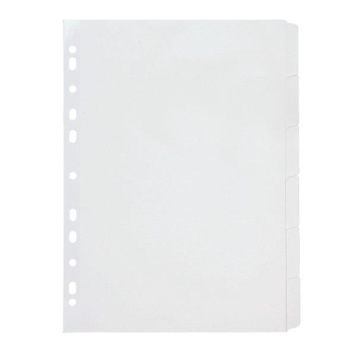 Dividers A4 6 tab Manilla White 37620 Marbig 11 holes punched set 6 