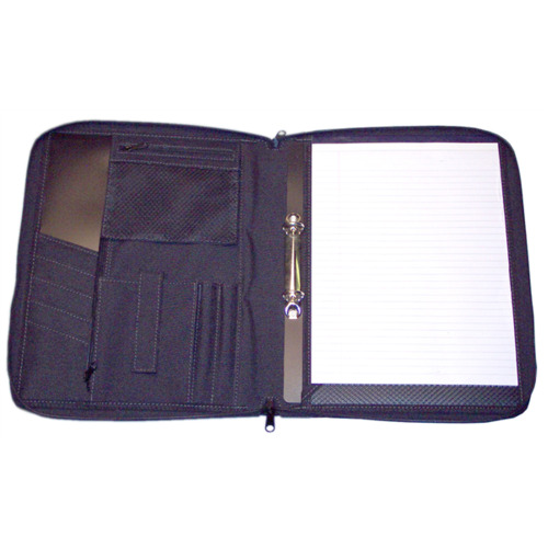 Portfolio A4 Zippered Black Workmate + A4 ruled notepad WM80RB-BLACK