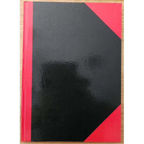 Notebook A4 Hard Cover 100 leaf Red & Black PLAIN Premium #308A4 #43111 #43111CM