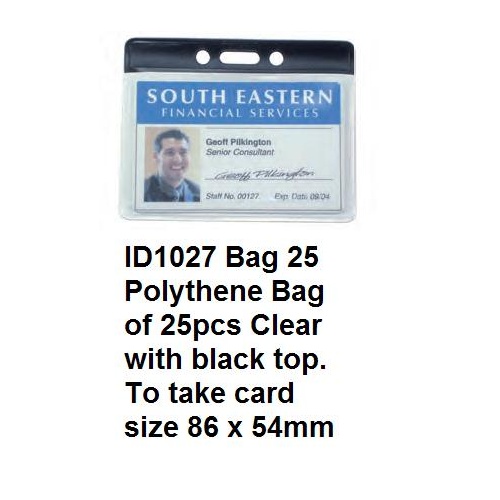 Card Holder CLEAR Kevron ID1027 - pack 25 
