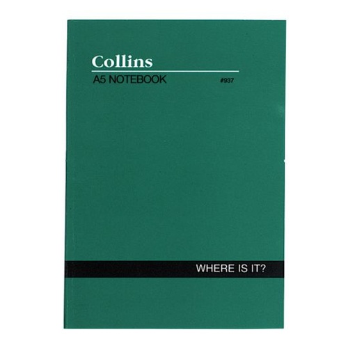 Notebook A5 Where Is It Indexed 937 120 Page Collins 04614