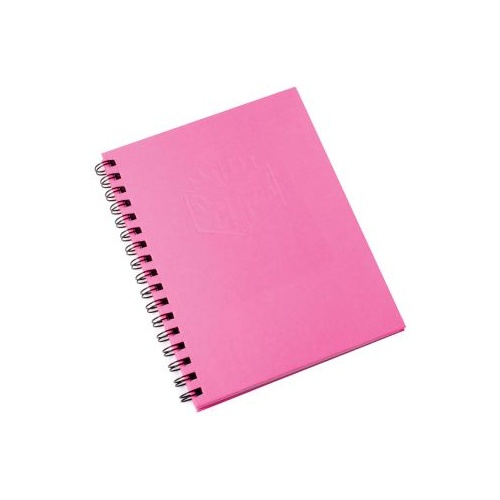 Notebook 225x175mm Hardcover 100 Leaf Pink Pack 5 Spirax 511 56511P