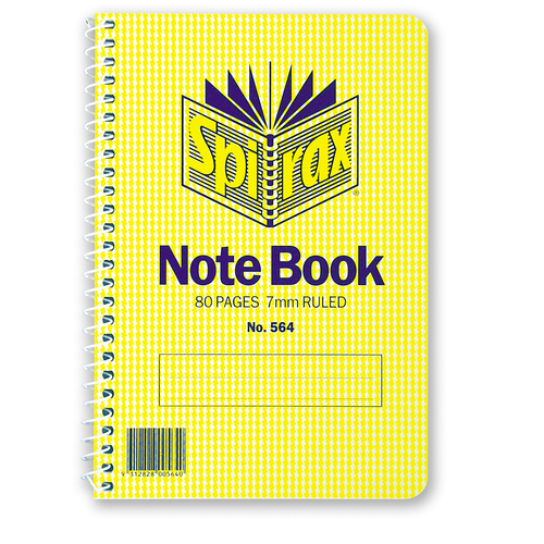 Notebook 167x114mm Spirax 564 Side Opening 40 Leaf Pack 20