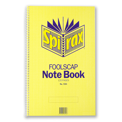 Notebook FC 8mm Side Opening Pack 10 Spirax 594 