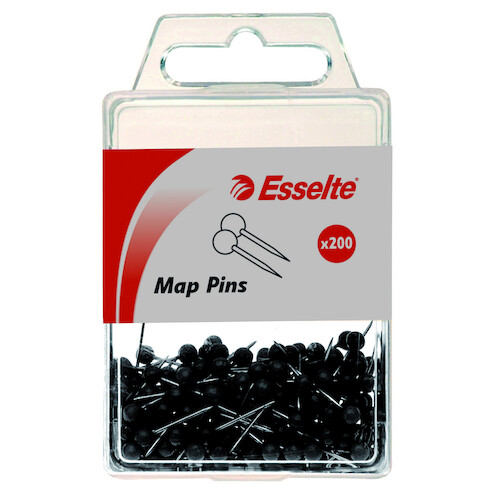 Pins Map Pins Black - pack 200