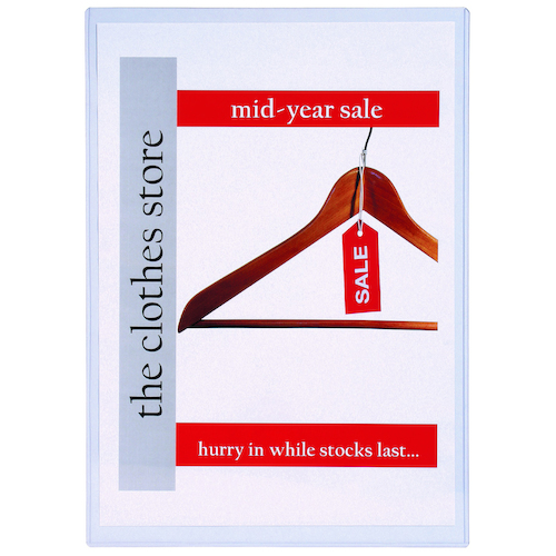 Card Holder Rigid A3 PVC Marbig 90081 Side opening. Protecta Cover for certificates, menus and display material