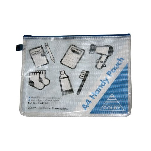 Handy Pouch A4 Zippered C641A4 Colby Blue 275x350mm