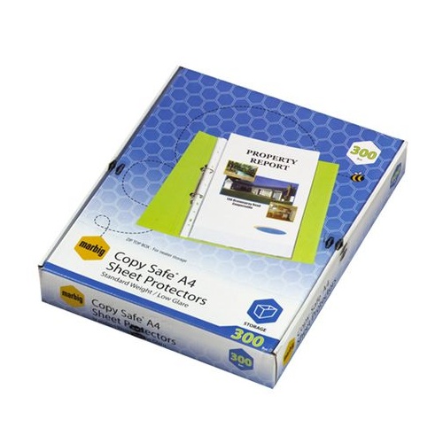 protector a4 economy bx 300 copysafe marbig 25170 box 300 sheet sheet protectors in bulk