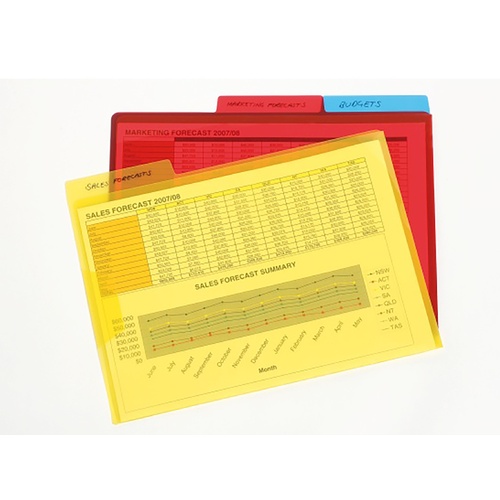 Letter File A4 With Secure Flap and Tab Pack 3 Marbig 2019699 
