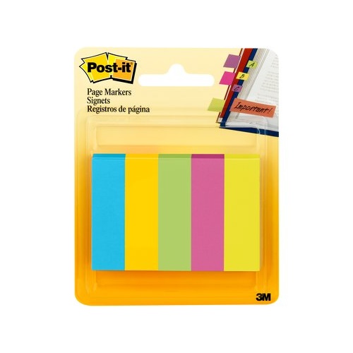 Page Markers Post-it 670-5AU Assorted Colours 13x44mm 5pk 3M ID 70005254324 70005157725 