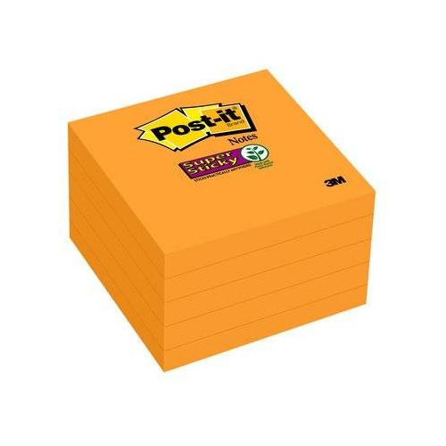 Post It Note  76x 76 654-5SSNO cube Orange Neon Recycled #70007053104