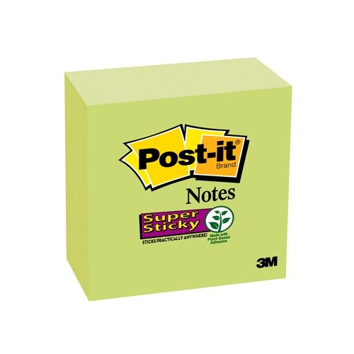 Post It Note  76x 76 654-5SSLE cube Limeade Green notes pads Recycled 70005263531 #XP006002032