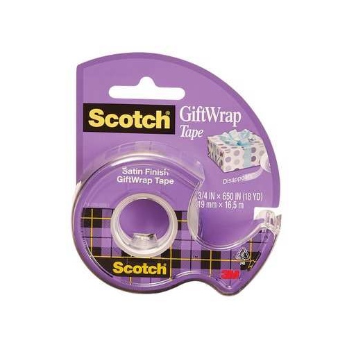 Tape Giftwrap 19mm x 16.5m Dispenser 3M Scotch 15