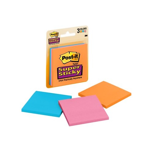 Post It Note  76x76mm 3321-SSAN Super Sticky 45 Sheets Pack 3 MARRAKESH AB010574239 