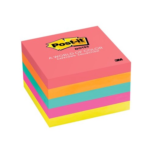 Post It Note  76x 76 654-5PK pack 5 Cape Town Collection 70005249316 #XP006001703