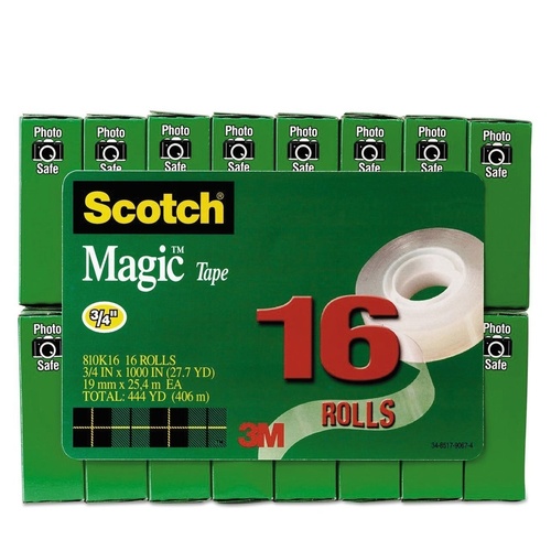 Tape Invisible 3m Magic 810 18x25m 16 rolls Scotch #70007043238