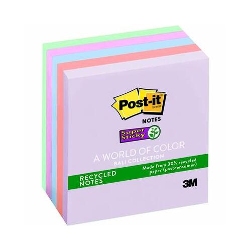 Post It Note  76x 76 654-5SSNRP Bali pack 5 x 90 sheet pads #70007053187