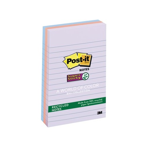 Post It Note 101x152mm 660-3SSNRP 3 Pads Per Pack Bali Colours