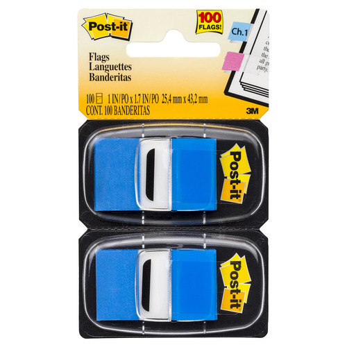 Flags Post it 680-BE2 Blue 25x43mm 2 pack 3M ID 70071206026 twin pack