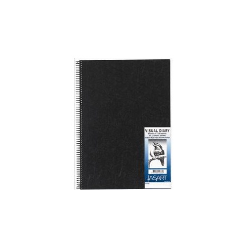 Visual Art Diary big 11x14 Inch White pages 60 pages 120 pages Jasart Single Wire 0246650
