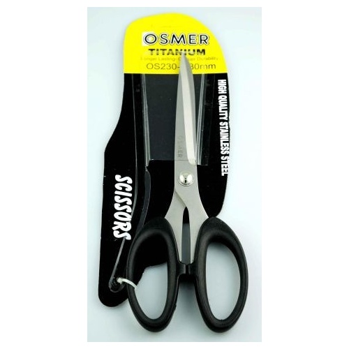 Scissors 230mm Osmer Titanium Black Handle OS230