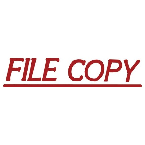 Stamp Pre-inked FILE COPY in Red shiny 1322 - each 